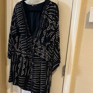 Zara Black and White Mini Dress (or Tunic top)